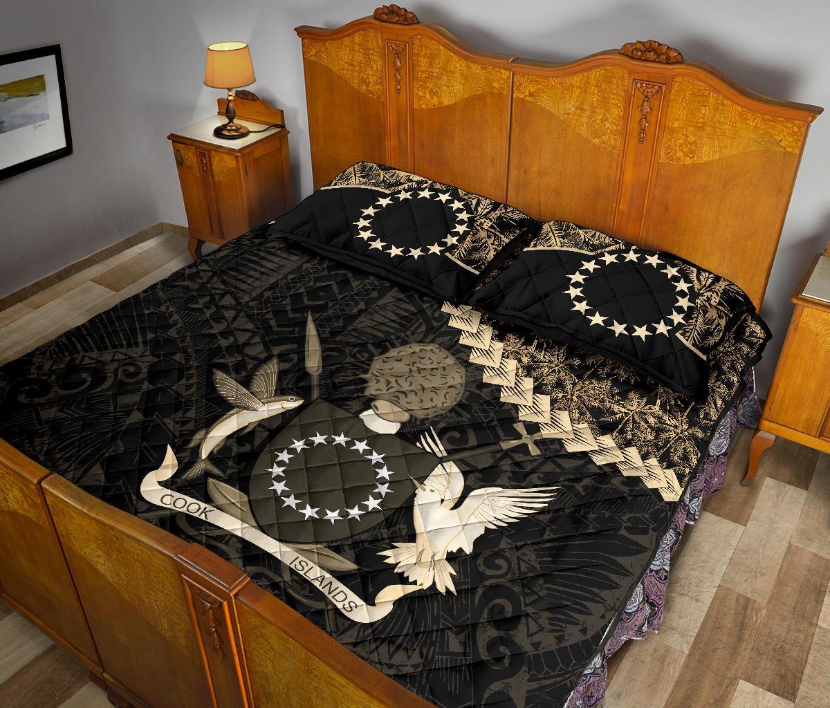 Cook Islands Quilt Bed Set Golden Coconut - Polynesian Pride
