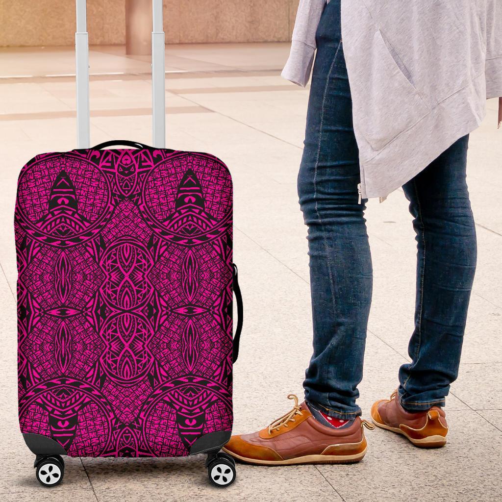 Polynesian Lauhala Mix Pink Luggage Covers - Polynesian Pride