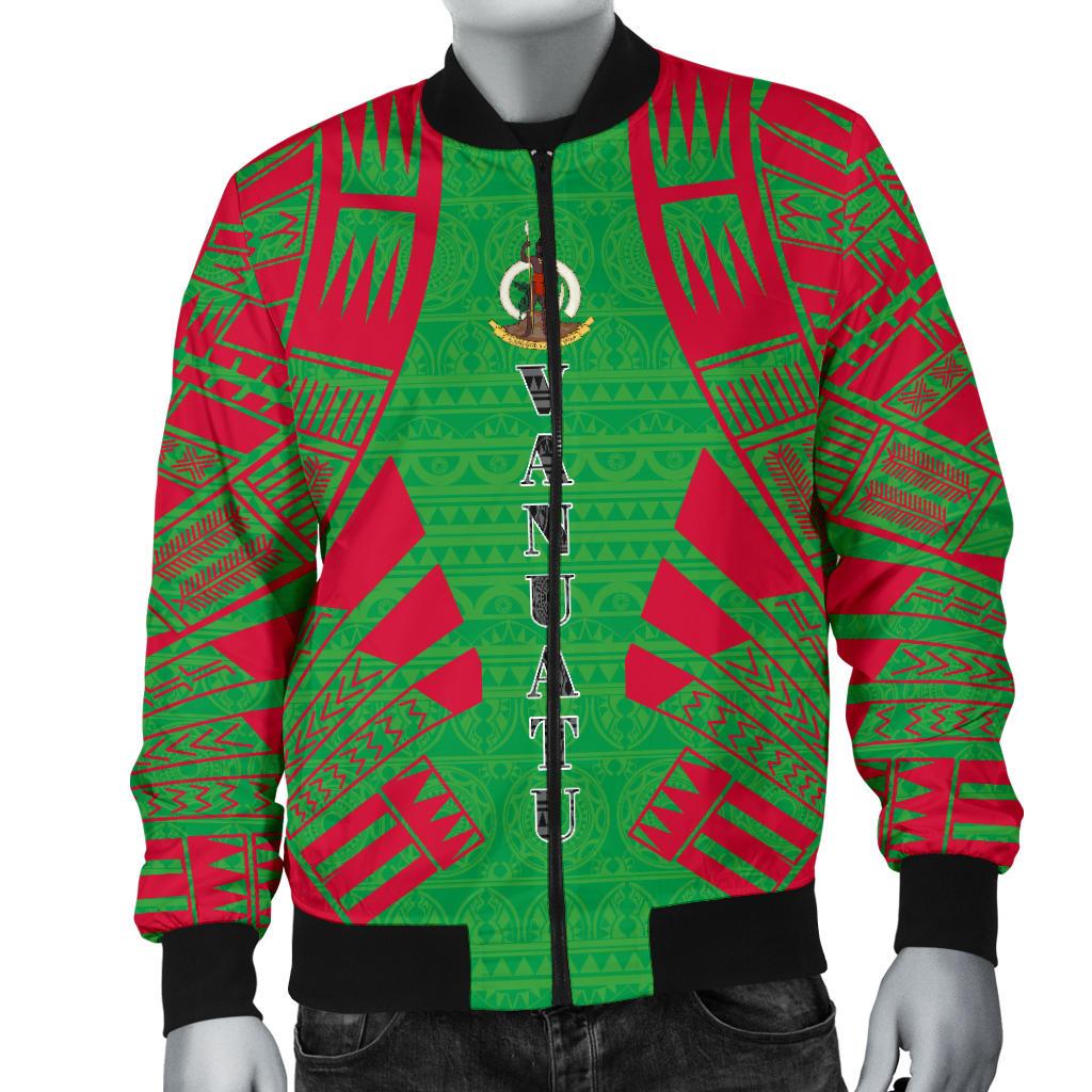 Vanuatu Men Bomber Jackets - Polynesian Tattoo Flag - Polynesian Pride