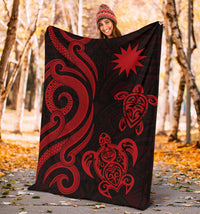 Nauru Premium Blanket - Red Tentacle Turtle - Polynesian Pride