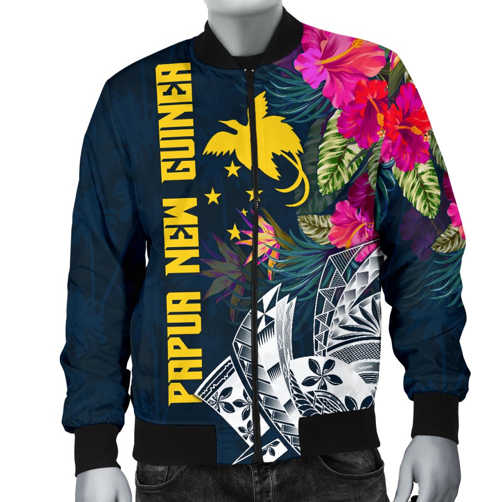 Papua New Guinea Men's Bomber Jacket - Summer Vibes - Polynesian Pride