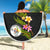 Niue Custom Personalised Beach Blanket - Plumeria Tribal - Polynesian Pride