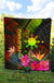 The Philippines Polynesian Premium Quilt - Hibiscus and Banana Leaves - Polynesian Pride