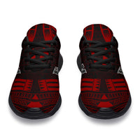 Federated States Of Micronesia Sport Sneakers - Polynesian Tattoo Red - Polynesian Pride