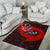 Chuuk Area Rug - Polynesian Hook And Hibiscus (Red) - Polynesian Pride