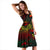 Marshall Islands Polynesian Midi Dress - Turtle Hibiscus Reggae - Polynesian Pride