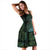 Polynesian Midi Dress - Green Monstera Leave - Polynesian Pride