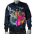 Fiji Polynesian Men's Bomber Jacket - Tropical Flower - Polynesian Pride