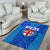 Blue Area Rug Fiji Rugby Polynesian Waves Style - Polynesian Pride