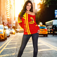 Hawaiian Polynesian Mauna Kea Women's Off Shoulder Sweater - Morale Style - Polynesian Pride