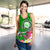 Hawaii Polynesian Women's Racerback Tank - Hawaii Seal With Turtle Plumeria (Green) - Polynesian Pride