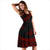 Plumeria Flowers Polynesian Women's Dress - Red Black Color - Polynesian Pride