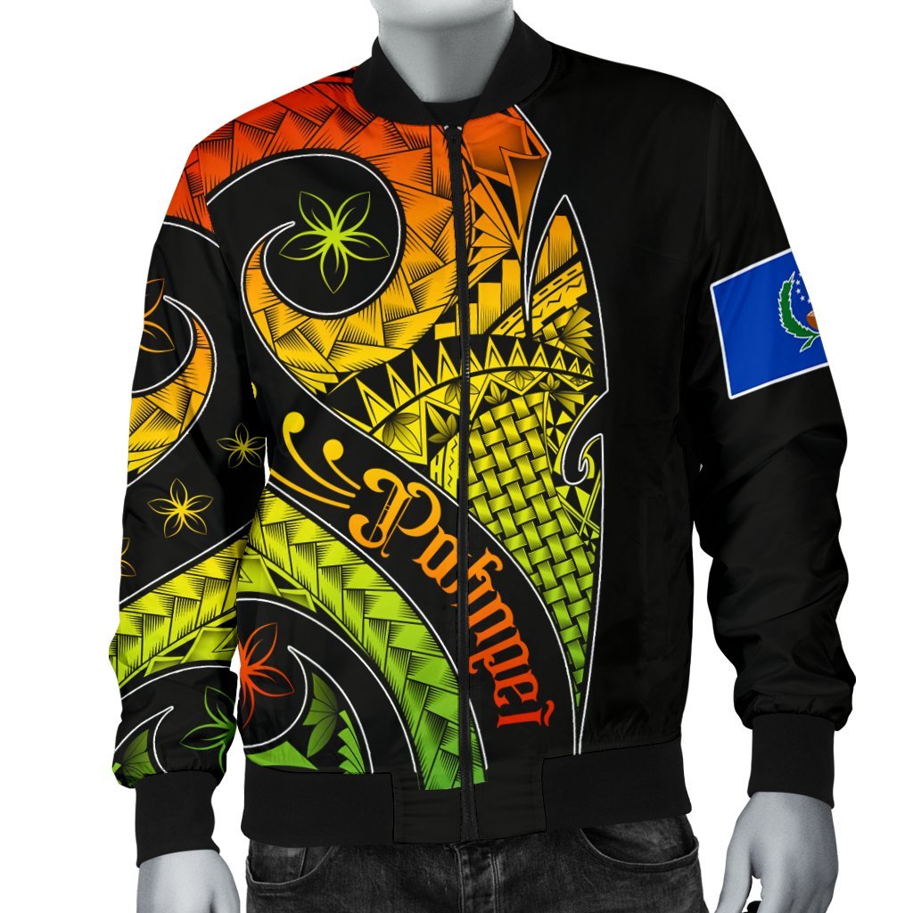 Pohnpei Men's Bomber Jacket - Polynesian Decorative Patterns - Polynesian Pride