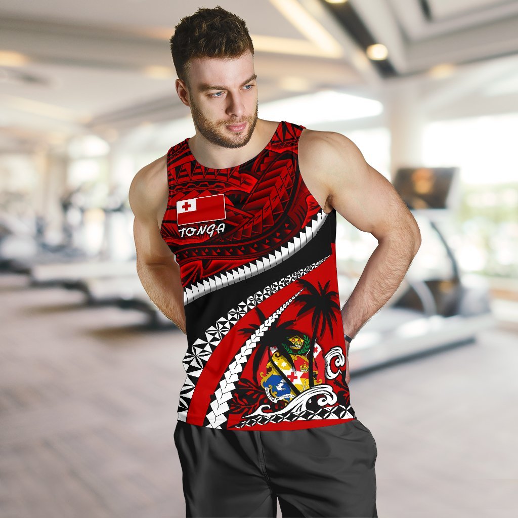 Tonga Polynesian Shark Tattoo Men'S Tank Top - Polynesian Pride