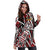 Vanuatu Women's Hoodie Dress - Tribal Flower Special Pattern Red Color - Polynesian Pride