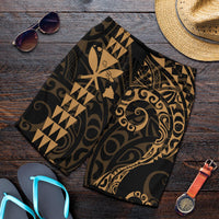 Kanaka Hawaii Map Gold Polynesian Men's Short - Polynesian Pride