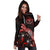 Hawaii Polynesian Hoodie Dress - Turtle With Blooming Hibiscus Red - Polynesian Pride