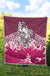 Maori Manaia The Blue Sea Premium Quilt, Pink - Polynesian Pride