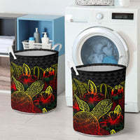 Tonga Laundry Basket - Polynesian Turtle Hibiscus Reggae - Polynesian Pride