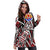 Tahiti Women's Hoodie Dress - Tribal Flower Special Pattern Red Color - Polynesian Pride