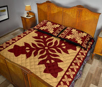 Hawaiian Quilt Pattern Star Flower Quilt Bed Set - Polynesian Pride