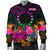 Cook Islands Polynesian Men's Bomber Jacket - Summer Hibiscus - Polynesian Pride