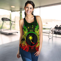 Chuuk Polynesian Women Tank Top Map Reggae - Polynesian Pride