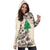 Norfolk Island Hoodie Dress - Norfolk Island Flag & Beige Hibiscus - Polynesian Pride