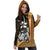 Kosrae Micronesian Women's Hoodie Dress Gold - Turtle With Hook - Polynesian Pride