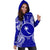 Chuuk Polynesian Hoodie Dress Map Blue - Polynesian Pride