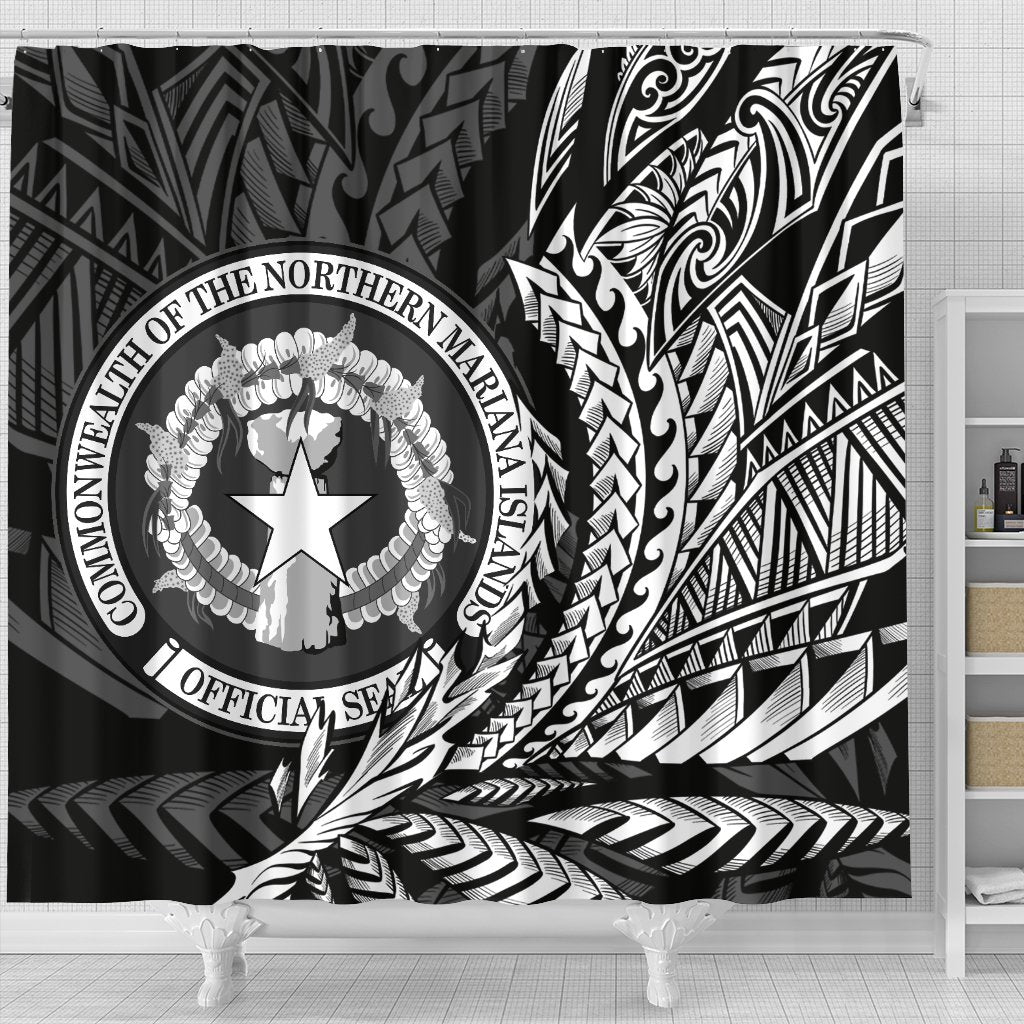 Northern Mariana Islands Shower Curtains - Wings Style - Polynesian Pride