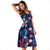 Hawaii Tropical Palm Tree And Flower Midi Dress - Polynesian Pride