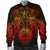 American Samoa Polynesian Bomber Jacket (Men) - Red Turtle Manta Ray - Polynesian Pride