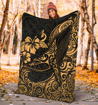 Polynesian Hawaii Premium Blanket - Polynesian Golden Humpback Whale - Polynesian Pride