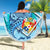 Tonga Beach Blanket - Custom Personalised Turtle Under The Sea Style - Polynesian Pride