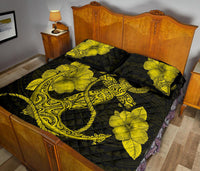Anchor Poly Tribal Quilt Bed Set Yellow - Polynesian Pride