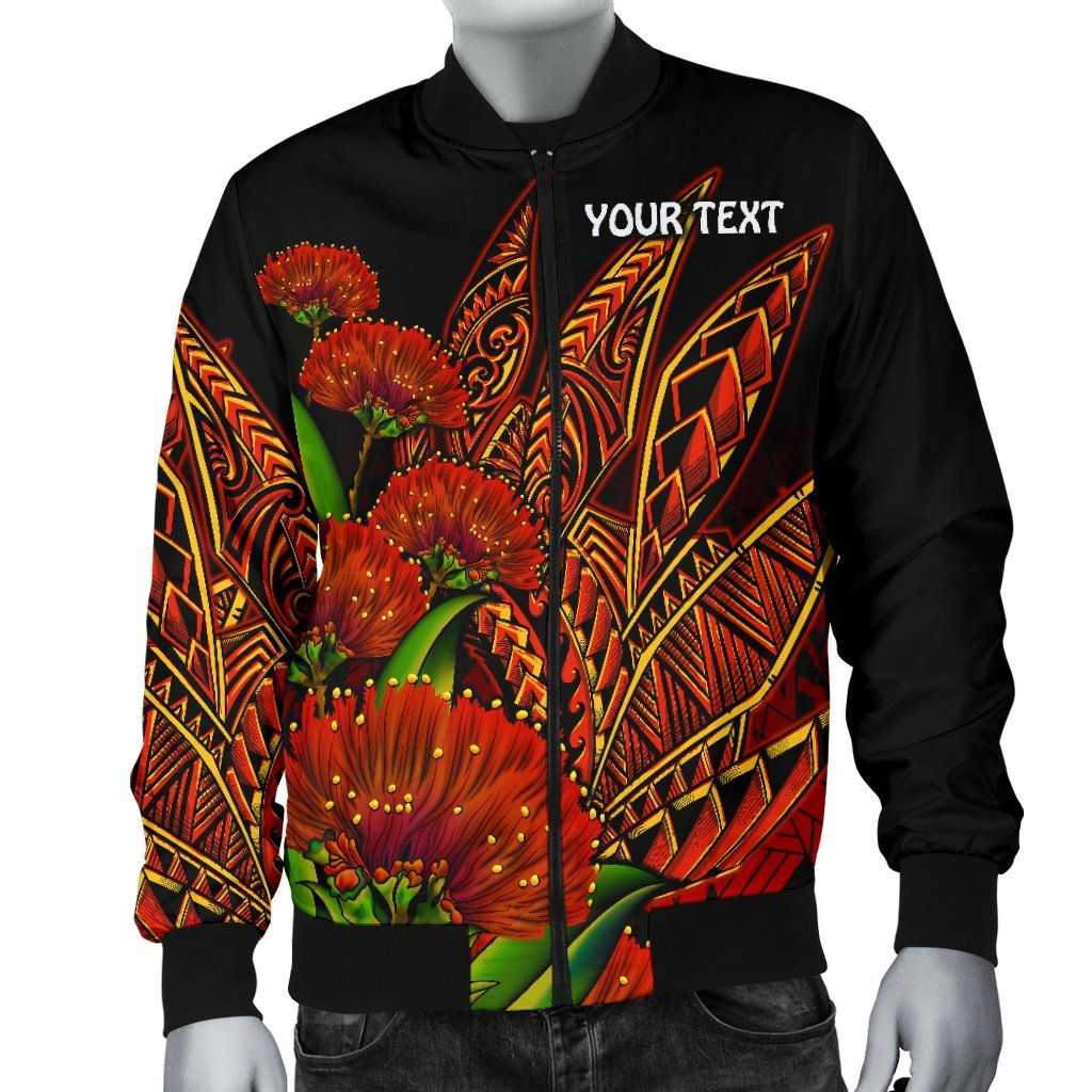 Polynesian Hawaii Personalised Men's Bomber Jacket - Ohia Lehua - Polynesian Pride