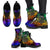 Palau Leather Boots - Rainbow Polynesian Pattern - Polynesian Pride