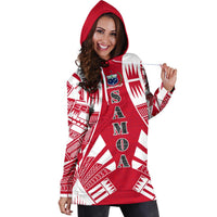 Samoa Hoodie Dress - Polynesian Tattoo Flag - Polynesian Pride