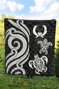 Pohnpei Premium Quilt - White Tentacle Turtle - Polynesian Pride