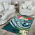 YAP Polynesian Area Rug - Summer Plumeria (Turquoise) - Polynesian Pride