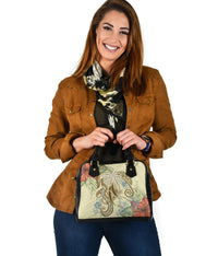 Polynesian Tribal Turtle Flowers Shoulder Handbag - Canary - Polynesian Pride