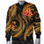 Chuuk Micronesian Men Bomber Jacket - Gold Plumeria - Polynesian Pride