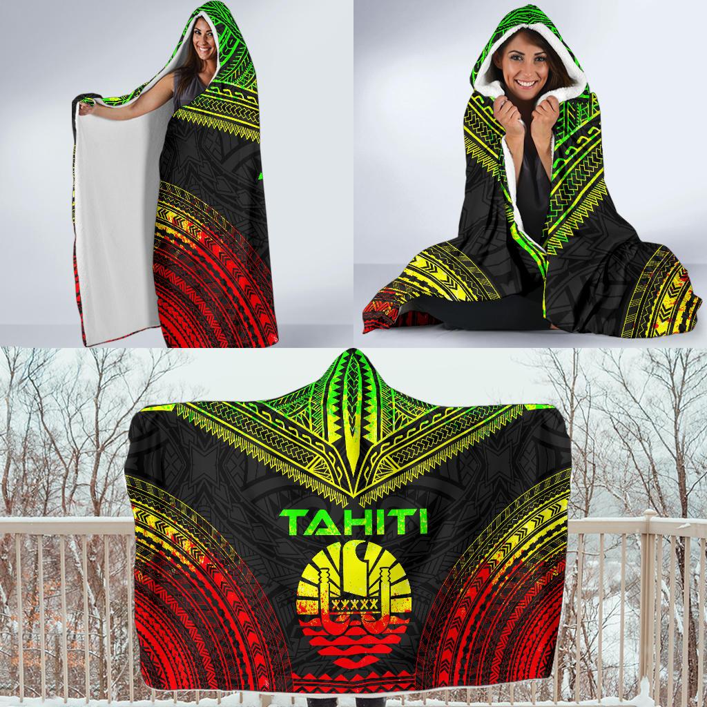 Tahiti Polynesian Chief Hooded Blanket - Reggae Version - Polynesian Pride