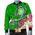 American Samoa Polynesian Men's Bomber Jacket - Turtle Plumeria (Green) - Polynesian Pride