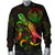 Palau Polynesian Men's Bomber Jacket - Turtle With Blooming Hibiscus Reggae - Polynesian Pride