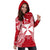 Wallis And Futuna Polynesian Hoodie Dress Map Red White - Polynesian Pride