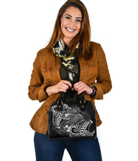 Samoa Shoulder Handbag - White Shark Polynesian Tattoo - Polynesian Pride