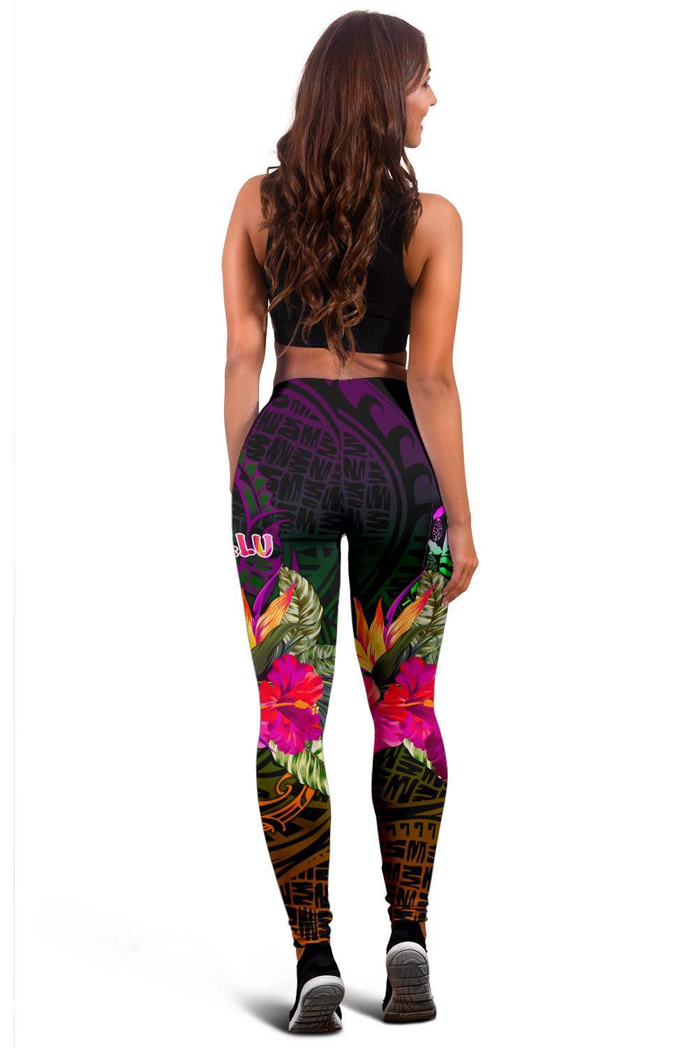 Tuvalu Women's Leggings - Summer Hibiscus - Polynesian Pride