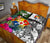 Tonga Quilt Bed Set White - Turtle Plumeria Banana Leaf - Polynesian Pride